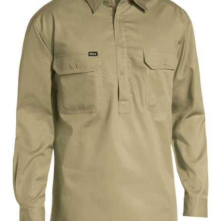 Bisley Closed Front Lightweight Drill Shirt