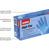 ESKO HIGH FIVE Industrial Blue Nitrile Disposable Gloves