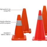 Orange PVC Reflectorised Cone 700mm
