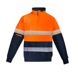 Syzmik Mens Flame Hi Vis 1/4 Zip Fleece Pullover- Hoop Taped