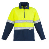 Syzmik Mens Hi Vis Zip Polar Fleece Pullover - Hoop Taped