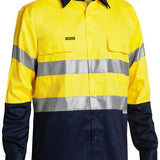 Bisley Hi Vis Taped Long Sleeve Drill Shirt