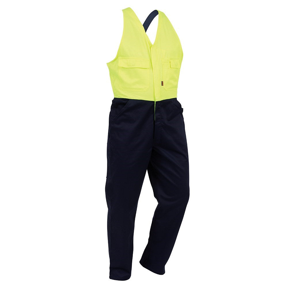 Bison Easy-Action Zip Polycotton Hi Vis Overalls