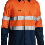 Bisley Hi Vis Taped Long Sleeve Lightweight Shirt