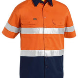 Bisley Hi Vis Taped Short Sleeve Lightweight Shirt