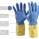 Esko Safety-Blue Neoprene glove, triple dipped, flock lining-Discount Workwear NZ