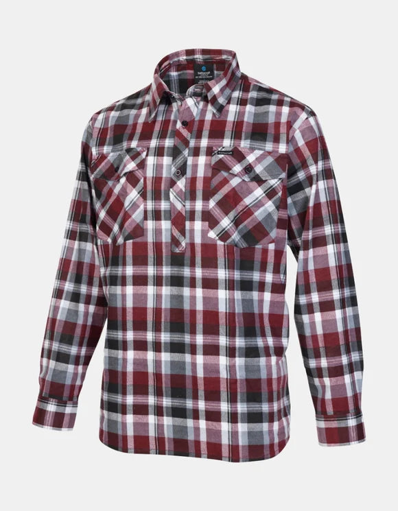 Brushed Cotton Closed Front Shirt