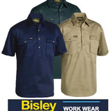 Bisley Closed Front Drill Shirt - Short Sleeve