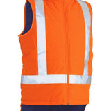 Bisley Taped Hi Vis Puffer Vest With X Back