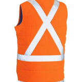 Bisley Taped Hi Vis Puffer Vest With X Back