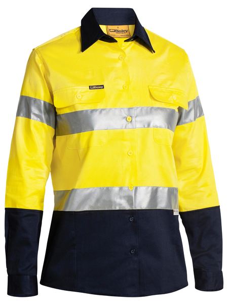 Bisley Womens Taped Hi Vis Drill Shirt