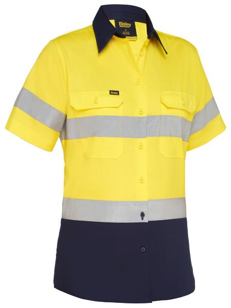 Bisley Womens Taped Hi Vis Cool Lightweight Drill Shirt