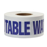 Trench Warning Tape, "NON POTABLE WATER", Purple on White, 100mm x 300m