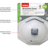 Esko P2 respirator with valve, blister pack of 2
