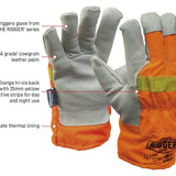 Reflector-A grade Cowgrain Palm with Orange Reflective back & 25mm Yellow reflective tape
