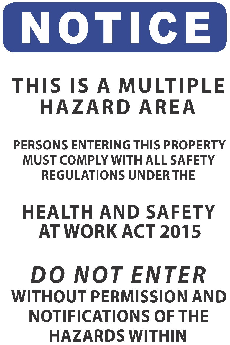 Do Not Multiple Box Sign Multiple Hazard Sign - 450x300mm – Work Outfitters Ltd