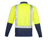 Syzmik Mens Hi Vis Spliced L/S Polo - Shoulder Taped