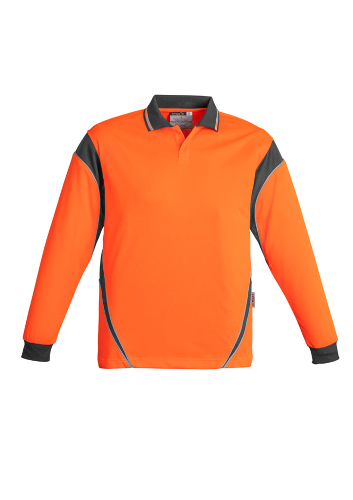 Syzmik Mens Hi Vis Aztec L/S Polo