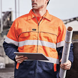 Syzmik Mens Hi Vis Cotton Drill Jacket