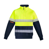Syzmik Mens Flame Hi Vis 1/4 Zip Fleece Pullover- Hoop Taped