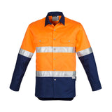 Syzmik Mens Hi Vis Industrial L/S Shirt - Hoop Taped