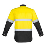 Syzmik Mens Hi Vis Industrial L/S Shirt - Hoop Taped