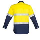 Syzmik Mens Hi Vis Industrial L/S Shirt - Hoop Taped