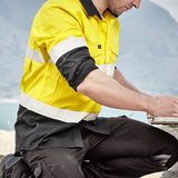 Syzmik Mens Rugged Cooling Hi Vis Taped L/S Shirt