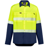 Syzmik Mens Hi Vis Outdoor Segmented Tape L/S Shirt