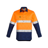 Syzmik Mens Hi Vis Closed Front L/S Shirt - Hoop Taped