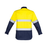 Syzmik Mens Hi Vis Closed Front L/S Shirt - Hoop Taped