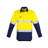 Syzmik Mens Hi Vis Closed Front L/S Shirt - Hoop Taped
