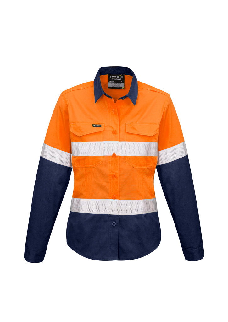 Syzmik Womens Rugged Cooling Hi Vis Taped L/S Shirt