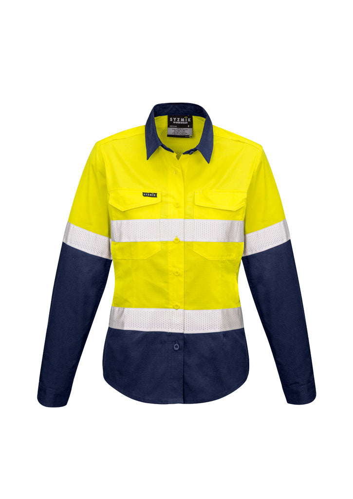 Syzmik Womens Rugged Cooling Hi Vis Taped L/S Shirt