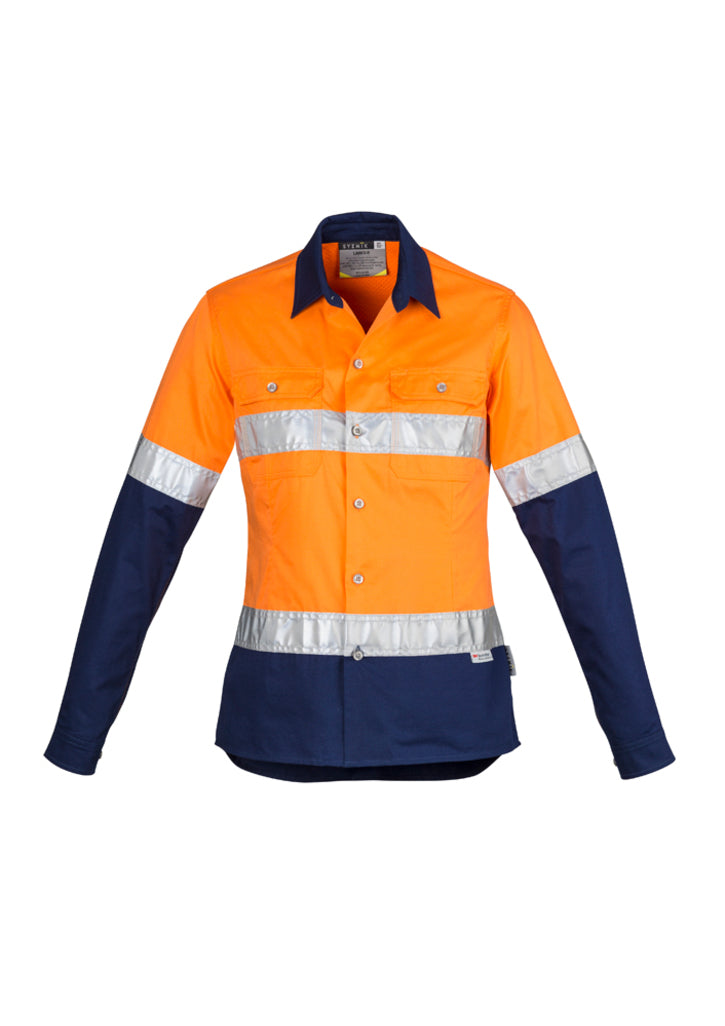 Syzmik Womens Hi Vis Industrial L/S Shirt - Hoop Taped