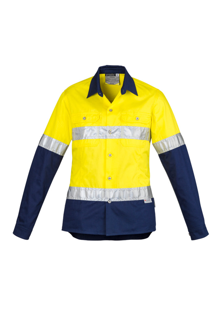 Syzmik Womens Hi Vis Industrial L/S Shirt - Hoop Taped