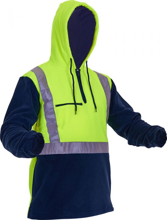 Caution Hi-Vis D/N 1/2 Zip Fleece Hoodie